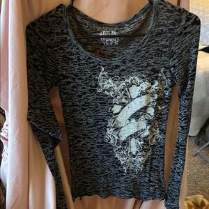 Grunge stylish Black and Gray Women's Top